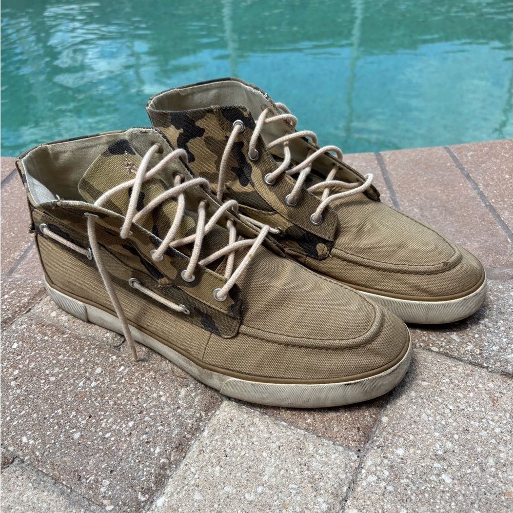 Polo by Ralph Lauren Lander Chukka Men’s Canvas Camouflage High Top Sneaker
